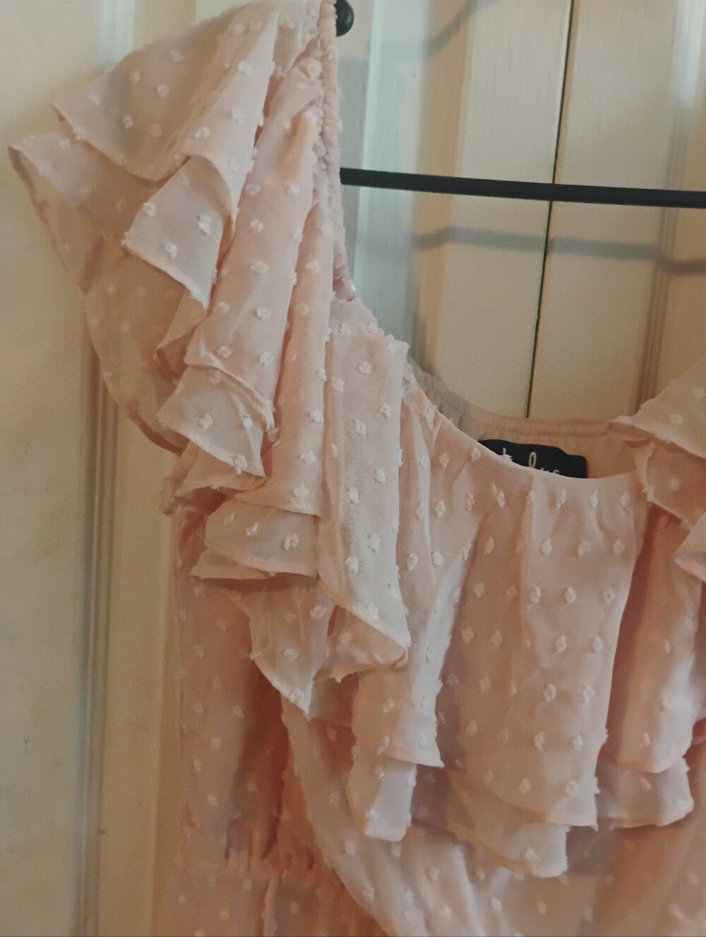Lulu's Blush Pink Ruffle Romper - Picture 8 of 9